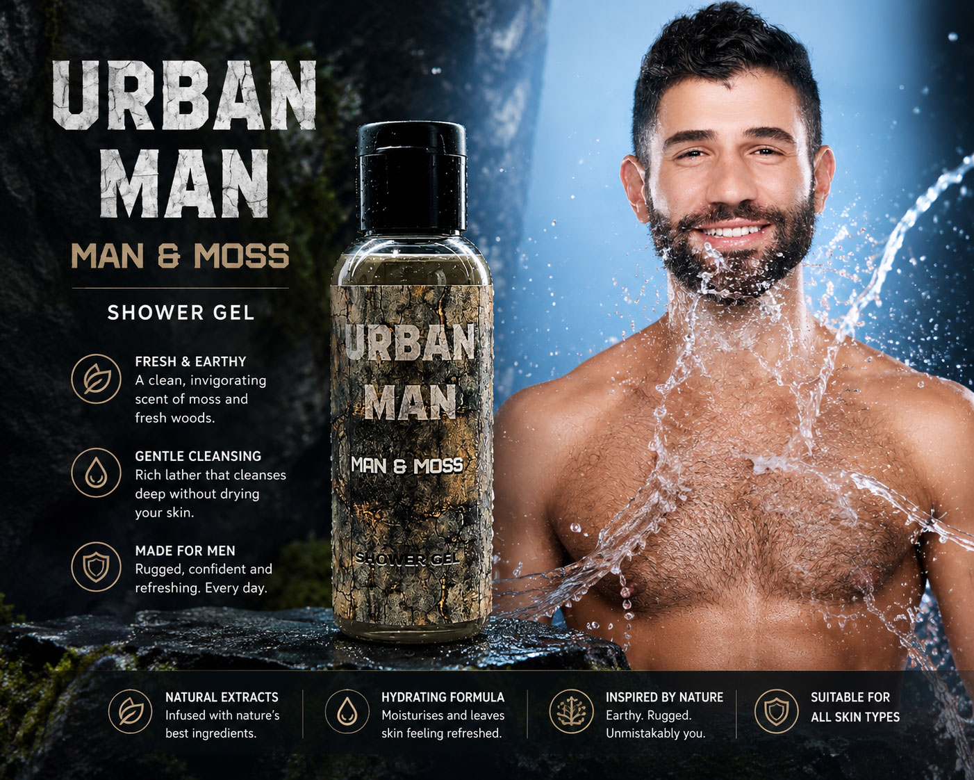 URBAN MAN SHOWER GEL 200ML (Hipster)