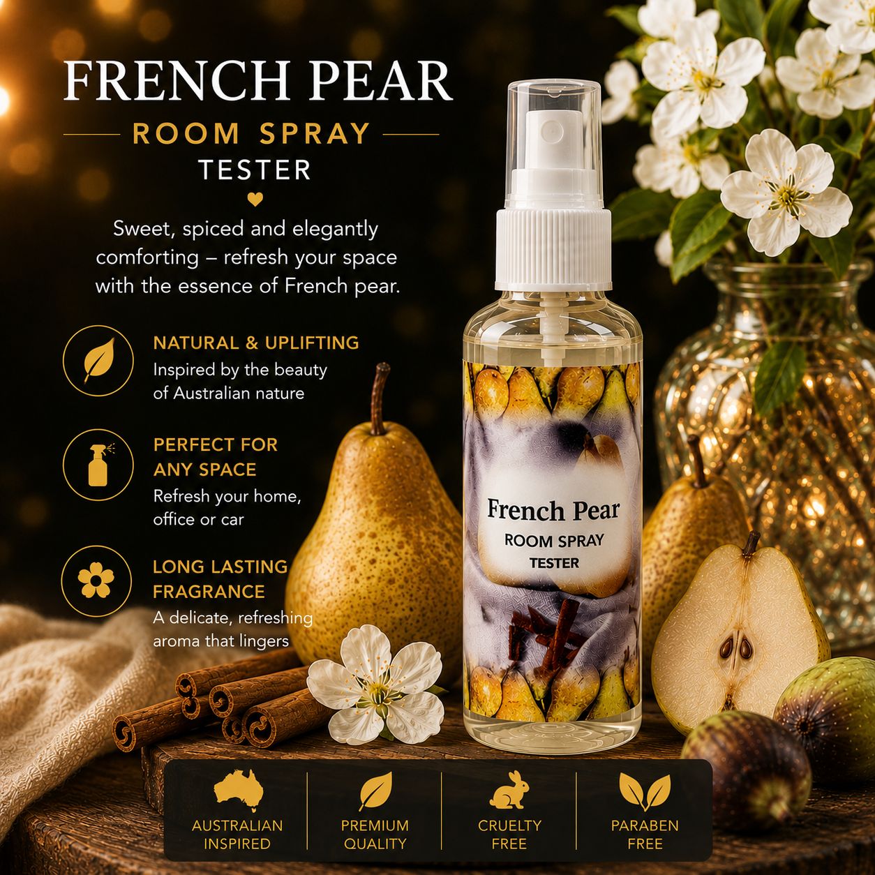 FRENCH PEAR ROOM SPRAY 170ml - Image 2