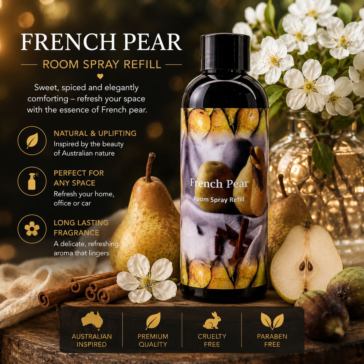 FRENCH PEAR ROOM SPRAY 170ml - Image 3