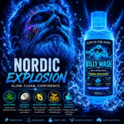 GLOW IN THE DARK MENS BODYWASH RANGE