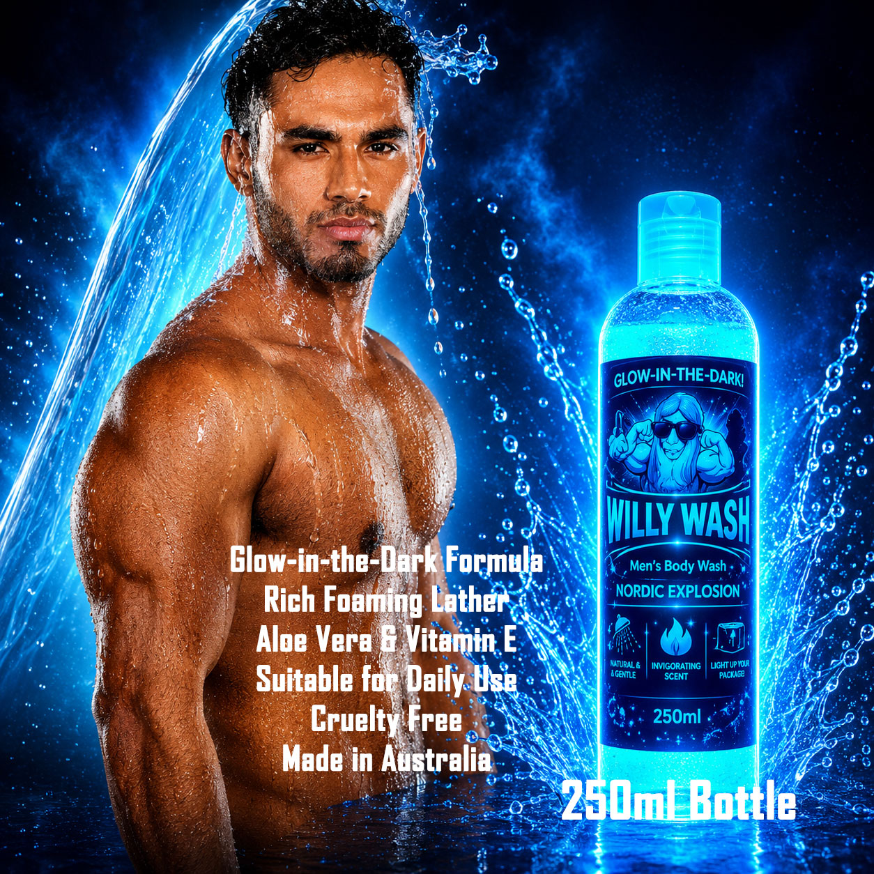 GLOW IN THE DARK MENS BODYWASH RANGE - Image 3